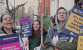 Nurses on the picket line outside Great Ormond Street hospital during the RCN’s strike in December last year.