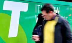 Telstra signage at a store in Sydney