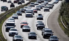 Vehicles on a motorway