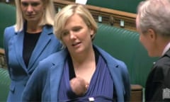 Labour’s Stella Creasy in the Commons with her child in 2019