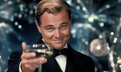 Leonardo DiCaprio playing the title role in the 2013 film of The Great Gatsby.