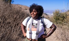 LOS ANGELES — Dr. Earyn McGee, a herpetologist and the creator of the popular #FindThatLizard social media game, looks for lizards in Inglewood’s Kenneth Hahn Park on Sept. 29, 2022. When she finds lizards, she often takes photos to use in the Instagram community game or lassoes them to take stool samples that help in her research of lizard habitats and eating habits as it relates to climate change. Tara Pixley for High Country News