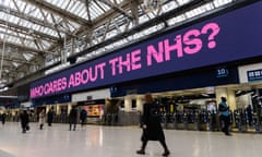 NHS slogan at Waterloo station