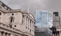 Bank of England as seen from Threadneedle Street in the City of London