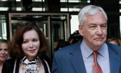 Conrad Black leaving a bail hearing in Chicago
with his wife Barbara Amiel in 2010.