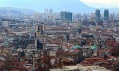 Sarajevo’s skyline, where ‘mosque, cathedral and synagogue coexist’.