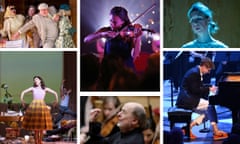 Clockwise from top left: L’Amico Fritz, Nicola Benedetti, Juliet Fraser, Pavel Kolesnikov, Roger Norrington and Il Turco in Italia.