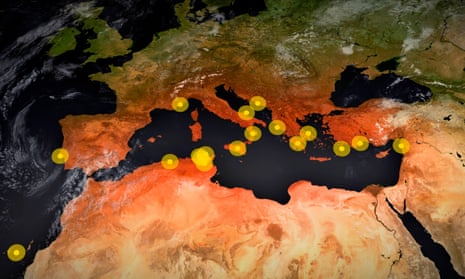 Ring of fire encircles Mediterranean amid record breaking heatwave – video