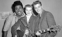 Little Richard, Alis Lesley and Eddie Cochran, arrive in Sydney, 1957, in a picture that has been used as the cover for Bob Dylan’s new book.