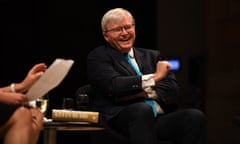 Former prime minister Kevin Rudd talks at the Sydney Writers festival about his new book.