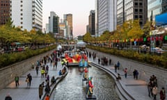 A festival held on the Cheonggyecheon river in Seoul, South Korea.