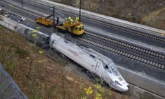 The scene of the train tragedy in Santiago de Compostela, Spain, July 2013.