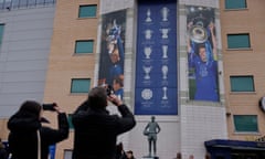 A view outside Stamford Bridge’s West Stand before Chelsea’s game against Newcastle on Sunday.