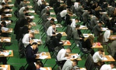 Mock exams at Brighton College in East Sussex.