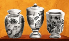 An illustration of unclaimed urns of Wayside Chapel