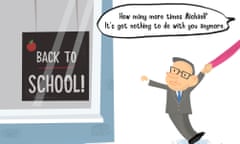 Michael Gove back to school cartoon.