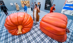 Bold, orange, funny and meaningless … Anthea Hamilton’s sculptures, which you can get your picture taken with.