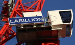 A crane stands on a Carillion construction site in central London in 2018