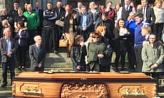 Funeral of Belfast taxi driver Michael McGibbon on 21April 2016.