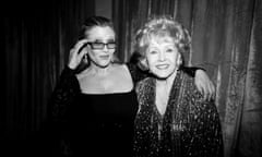 Debbie Reynolds with her daughter Carrie Fisher at the Screen Actors Guild Awards in Los Angeles in 2015.