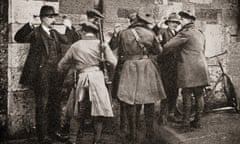 Suspects being searched in Dublin in 1920 during the Irish war of independence