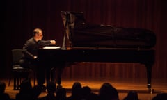 Steven Osborne, Pianist, performing at the Milton Court Guildhall School of Music. Osborne is a classical pianist known for his minimalist and avant garde compositions and recordings.