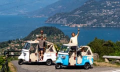 Two tuk-tuks in the Italian Lakes