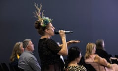 Lou Van Stone performs a sound healing journey at the Mind Body and Spirt festival in Sydney