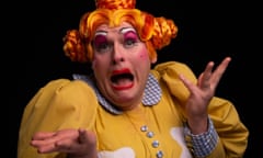 ‘Will families return next year?’ … TaleGate’s James Worthington as a panto dame.