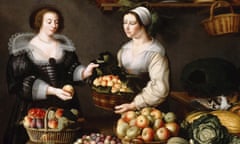 Painting: The Fruit and Vegetable Costermonger by Louise Moillon.