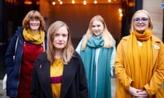 members of the Manchester Women’s Institute, from left, Verity Longley, Katie Paddock, Megan Price and Melissa Surgey.