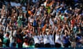 India fans in full flow at the Oval for day one of the World Test Championship final