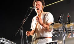 Joseph Mount of Metronomy performs at the Brixton Academy.