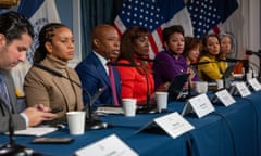 New York City Mayor Eric Adams Holds News Conference Amid Growing Legal Issues<br>NEW YORK, NEW YORK - NOVEMBER 14: New York City Mayor Eric Adams attends a news conference on November 14, 2023 in New York City.  An ongoing investigation by the FBI is looking into whether Adams and members of his administration received campaign finance funding from the Turkish government after reports that he allegedly pressured the city fire officials and others to approve its new Manhattan consulate despite numerous safety concerns. (Photo by Spencer Platt/Getty Images)