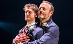 Kyle Soller, left, and John Benjamin Hickey in The Inheritance