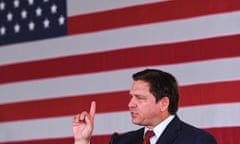 Florida Gov. DeSantis Campaigns for Re-election in Geneva, US - 24 Aug 2022<br>Mandatory Credit: Photo by Paul Hennessy/SOPA Images/REX/Shutterstock (13270147b) Florida Gov. Ron DeSantis speaks to supporters at a campaign stop on the Keep Florida Free Tour at the Horsepower Ranch in Geneva, Florida. DeSantis faces former Florida Gov. Charlie Crist in the November election. Florida Gov. DeSantis Campaigns for Re-election in Geneva, US - 24 Aug 2022