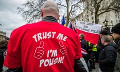 Demonstration against the discrimination of Polish people in London and UK<br>DTWF7B Demonstration against the discrimination of Polish people in London and UK