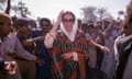 Benazir Bhutto campaigns for election in Pakistan, 1988.