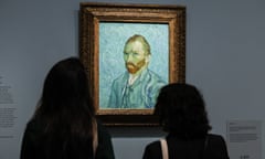 A Van Gogh self-portrait at the exhibition of his last works at the Musée d’Orsay