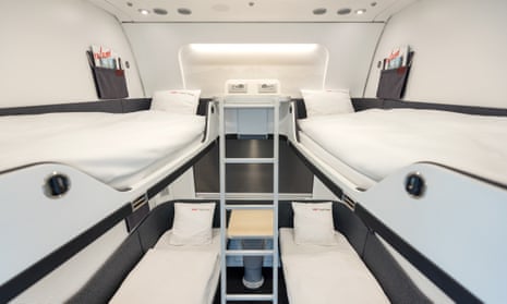 The design of a four-person suite on a NightJet train