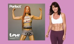 Composite image showing Nicole Kidman on the cover of Perfect Magazine, and Davina McCall