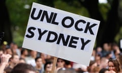 Unlock Sydney sign at protest