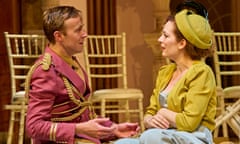 John Heffernan and Katherine Parkinson in Much Ado About Nothing at the National.