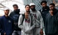 Stephen Curry, Kevin Durant, Tyrese Haliburton, Lebron James, Joel Embiid, and Anthony Edwards prepare to board the Eurostar from London to Paris for the Olympics