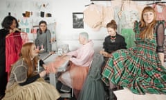 Molly Goddard and friends shot in her designs at her studio