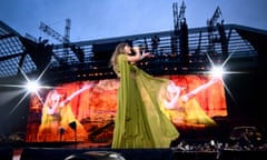 Taylor Swift during the Eras Tour at Anfield on June 13 in Liverpool.