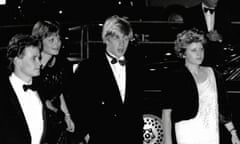 Boris Johnson with his sister, Rachel, in 1985 while at Oxford, attending Viscount Althorp’s 21st birthday party.