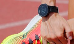 A Garmin smart watch.