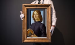Young Man Holding a Roundel by Botticelli