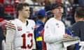 San Francisco 49ers quarterback Brock Purdy and head coach Kyle Shanahan must absorb a tough loss after losing to the Kansas City Chiefs in overtime